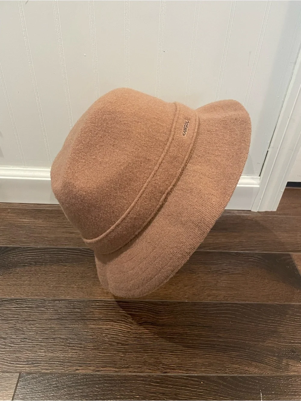 Kangol Wool Gaffer Trilby Fedora Hat Old Money Vintage Unisex in Tan XXL